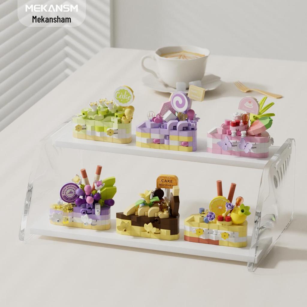 Colorful Triangle Cake Building Blocks - Party Dessert Series Compatible with Lego Ornaments and Gifts