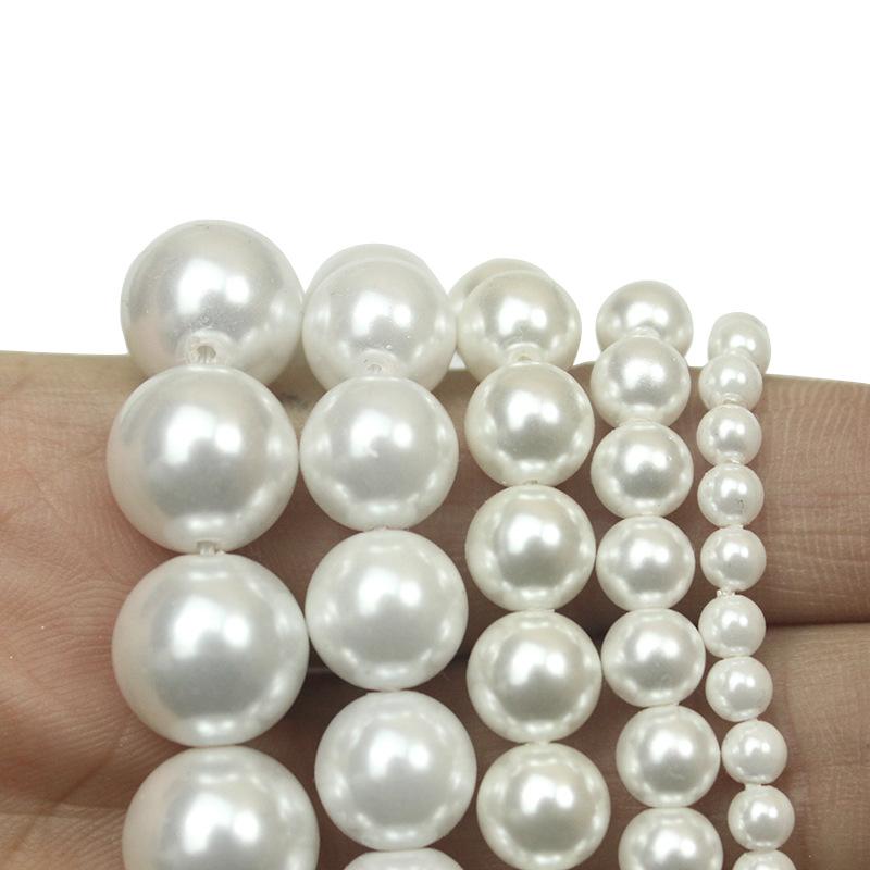 Бусины из перламутровых ракушек, круглые бусины-разделители для изготовления украшений своими руками, ожерелья, браслета, серег, аксессуаров