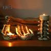 Halloween Candle Holder Resin Skeleton Hand Skull Backbone Candlestick Stand Tealight Holder Home Gothic Decor Spooky Party Supplies
