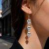 Halloween Dangle Jewelry 1 Pair Acrylic Earrings for Women, Triple Skulls Drop Lightweight Festival Earrings, Gothic Gifts Holiday Cosplay Party
