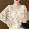 2025 Spring Women Solid Sweaters Knitting Basic Fashion O-Neck Style Loose Pullover Sweater
