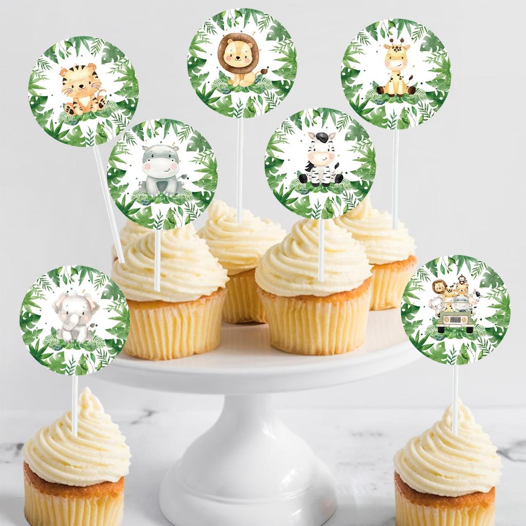 Украшение для торта в стиле животных Джунгли Тематика животных Декор для торта на день рождения Детский душ Семейное мероприятие Украшения для торта своими руками