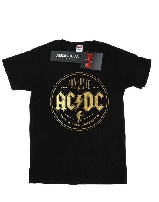 AC/DC Womens/Ladies Rock N Roll Damnation Cotton Boyfriend T-Shirt
