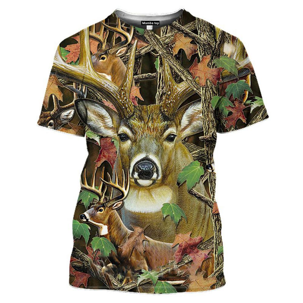 2022Gun Hidden Deer Fun Мужская кряква с 3D принтом в джунглях, Мужская новая футболка с изображением дикого кабана, камуфляжная футболка с охотничьим камышом
