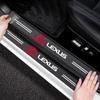 Carbon Fiber Leather Car Door Sill Protection Strip Decorative Car Accessories For Lexus F SPORT GX460 Ct200h IS250 ES 220D