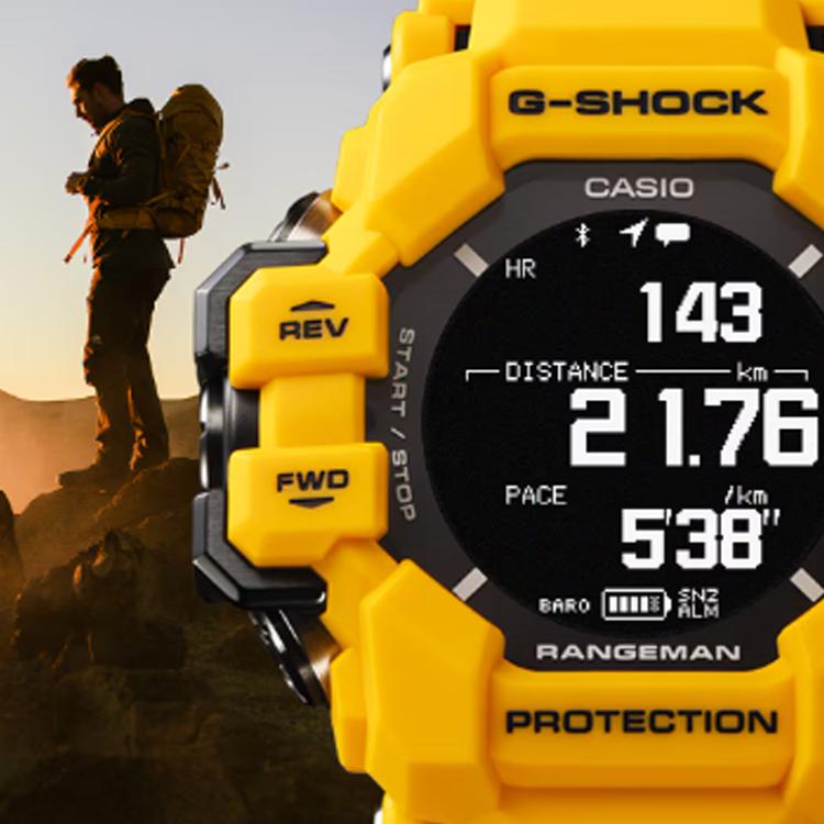 Casio Rangeman Series 200M Water Resistant Solar Quartz Movement Resin Strap Watch Men watches Black GPRH1000-9