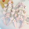 New Cartoon Love Rabbit Headband Cute Sweet Flat Head Rabbit Headband Macaron Fresh Face Washing Hair Accessories