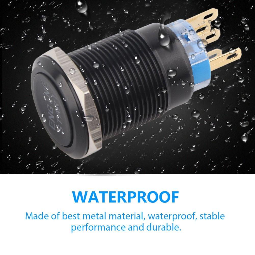 12V Waterproof Ignition Starter Switch Zinc-Aluminium Zinc Zinc Alloy Horn Button Switch Speaker Horn