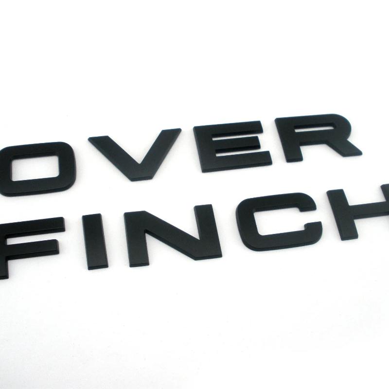 3D Black Chrome Letter Emblem Badge Hood/Trunk Car Styling Accessories Sticker