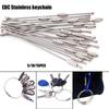 Outdoor Tools Locking Keys Chain EDC Keychain Stainless Steel Carabiner Wire Keyrings Key Holder