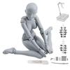 JXyuanQi [Рекомендовано профессиональными художниками манги] Фигурки для рисования, Body-chan и Body-kun, Набор (мужской и женский), 30 точек артикуляции, Модель для рисования