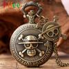 Pffee винтажные карманные часы в стиле стимпанк со скелетом, мужские часы с черепом, Reloj, антикварные кварцевые часы, аниме, подарок для детей