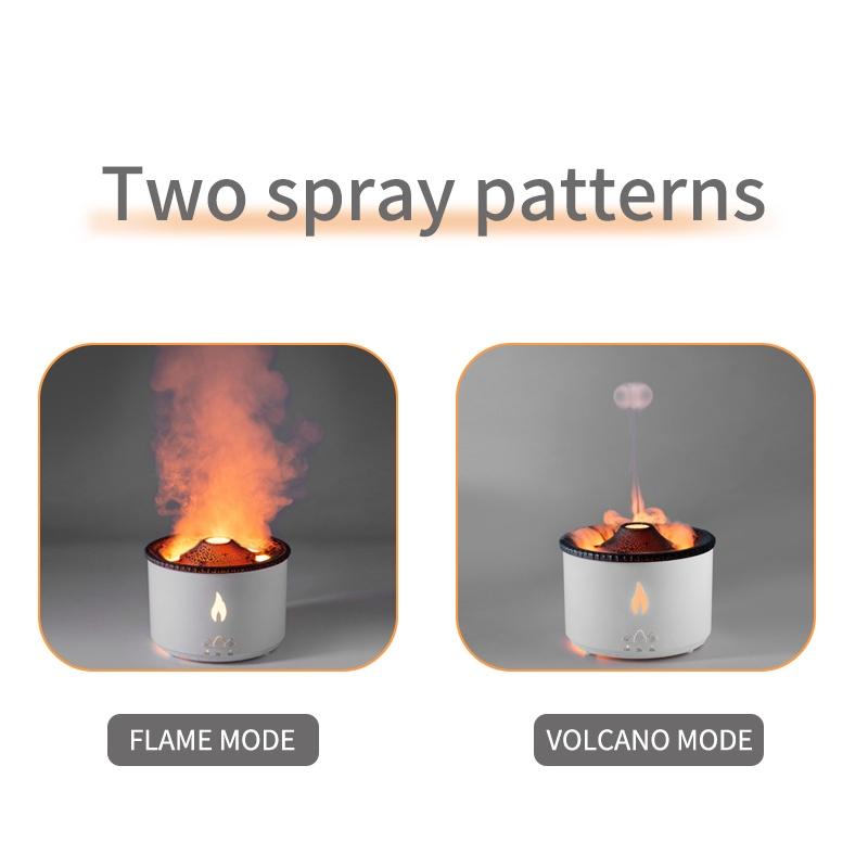Volcano Fire Flame Aroma Diffuser Aroma Treatment Air Humidifier 2 Color Remote Control Jellyfish Mist Flame Volcano Humidifiers
