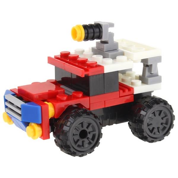 Klocki Konstrukcyjne 4W1 Straż Pożarna Wóz Strażacki Robot Zestaw 4 Szt