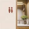 1 Set Restroom Sign with Adhesive Backing Wooden NEW Toilet Sign Toilet Decor Bathroom Wall Decor Male & Female