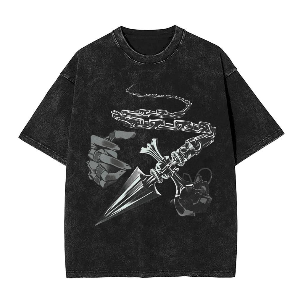 Anime Hunter X Hunter Printed Tshirt Mens and Womens Washed Tshirt High Quality Vintage Cotton Tshirt Harajuku YK Top