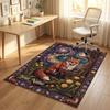 Fox Owl Theme Soft Crystal Velvet Rug Custom Name & Text Print Non Slip Floor Rug for Bedroom Living Room