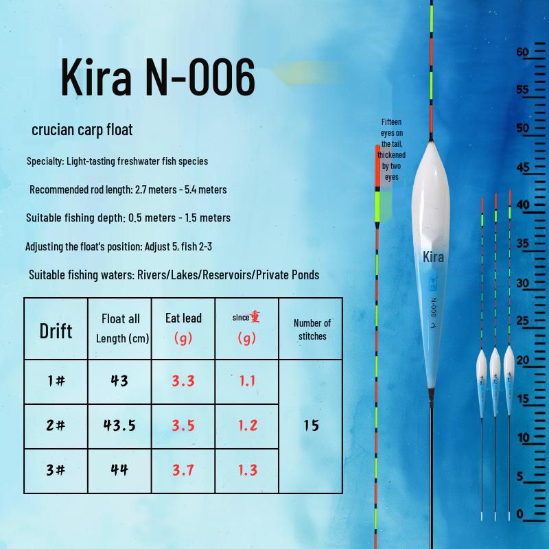 Улучшенный поплавок для ловли карася с нано-толстым хвостиком - Высокая чувствительность и привлекательный дизайн для дальних забросов и крупного карася.