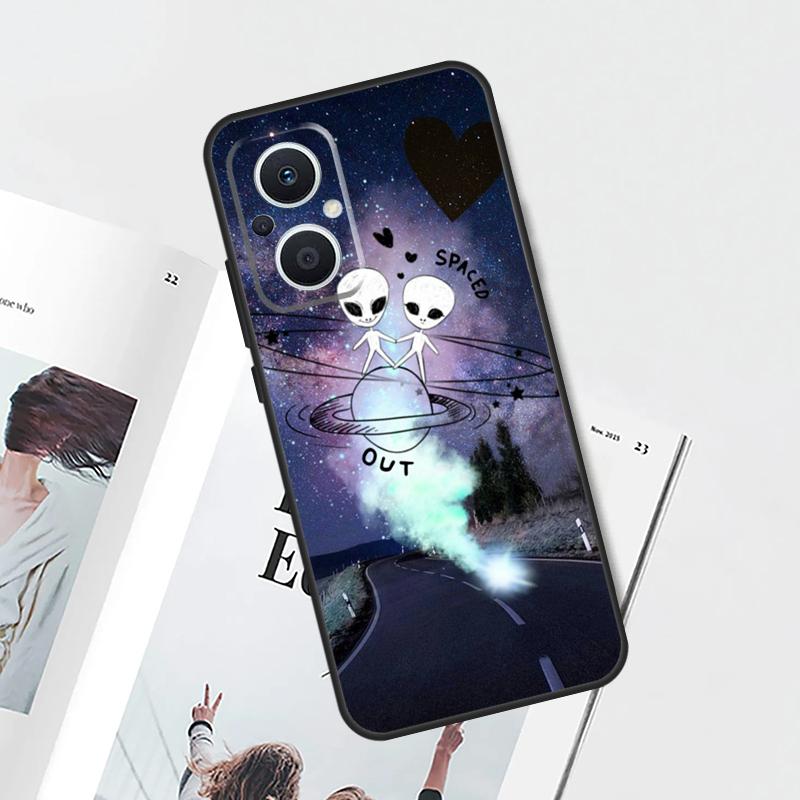 Эстетичный Чехол Космическая Девочка-Инопланетянка Для OPPO Reno 13F 14F 15F 12 11 F 10 14 15 Pro 7 8 Lite OPPO Find X9 X8 X6 X5 Pro Чехол