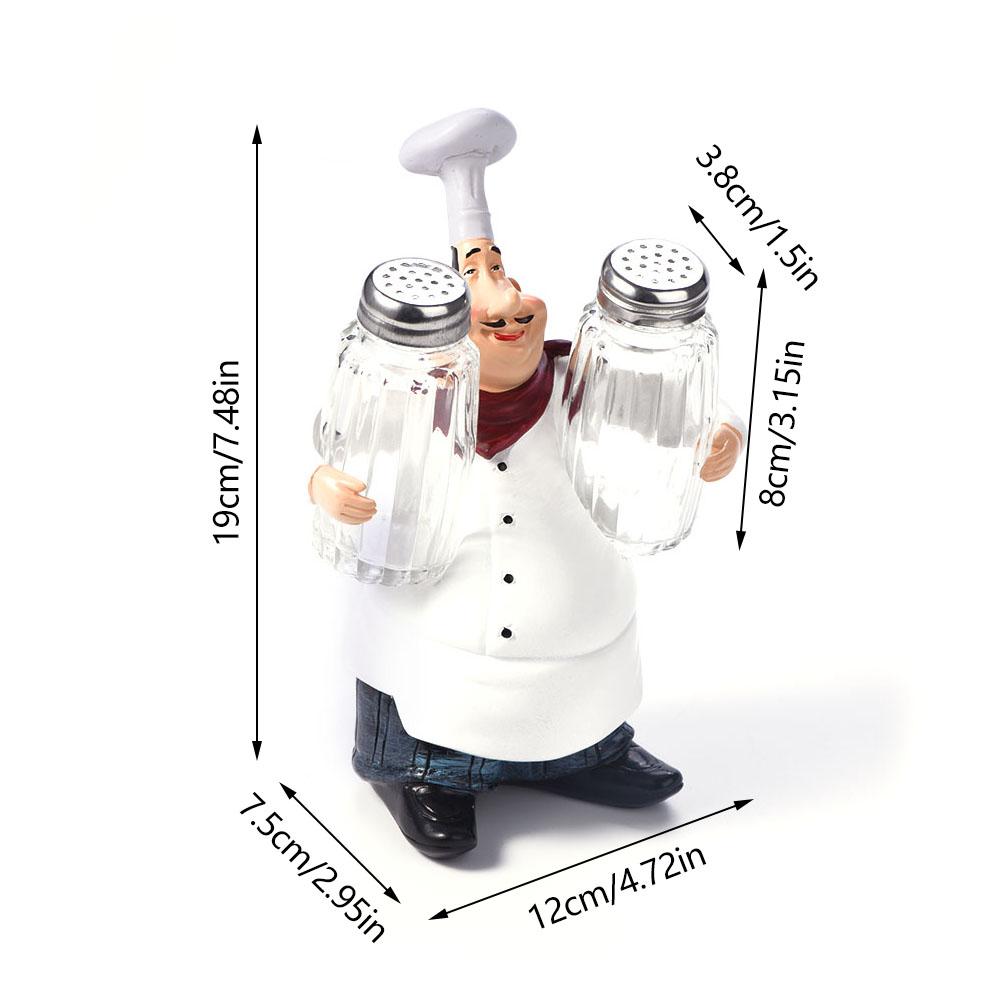 Cute Chef Statue Figurine Ornaments Vintage Home Decor Kitchen Restaurant Resin Crafts #A