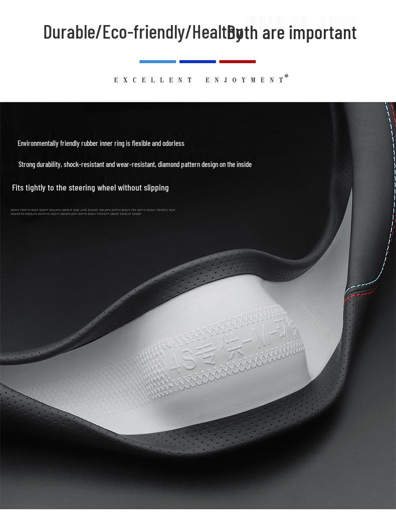 Кожаная оплетка на руль для Tucson, IX35, IX25, Sonata, Elantra, Reina, Lingdong - Всесезонная посадка