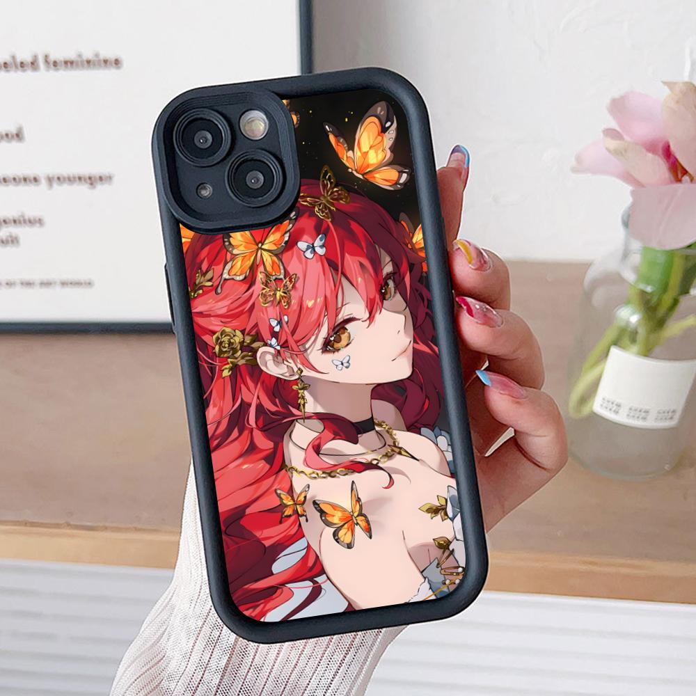 HSR Himeko Thicken TPU Mobile Phone Case for iPhone 17 16 15 14 13 12 11 Air Pro Max Plus Colorful Cover