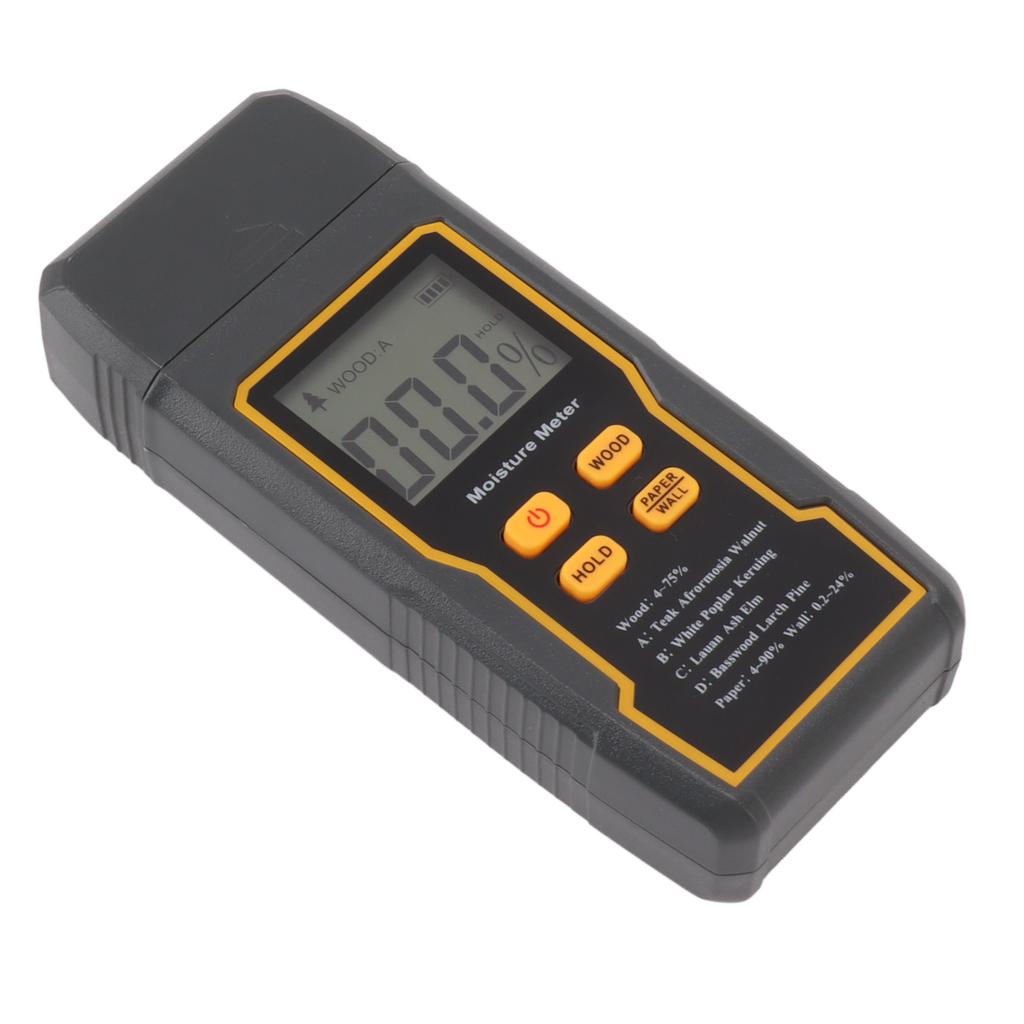 Moisture Detector Multifunctional 4 Modes Digital Moisture Meter with LCD Display for Wood Wall Building Material