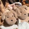 Puppy Slippers Winter Thick Bottom Warm Non-slip Indoor Home Cute Thickened Velvet Cotton Slippers