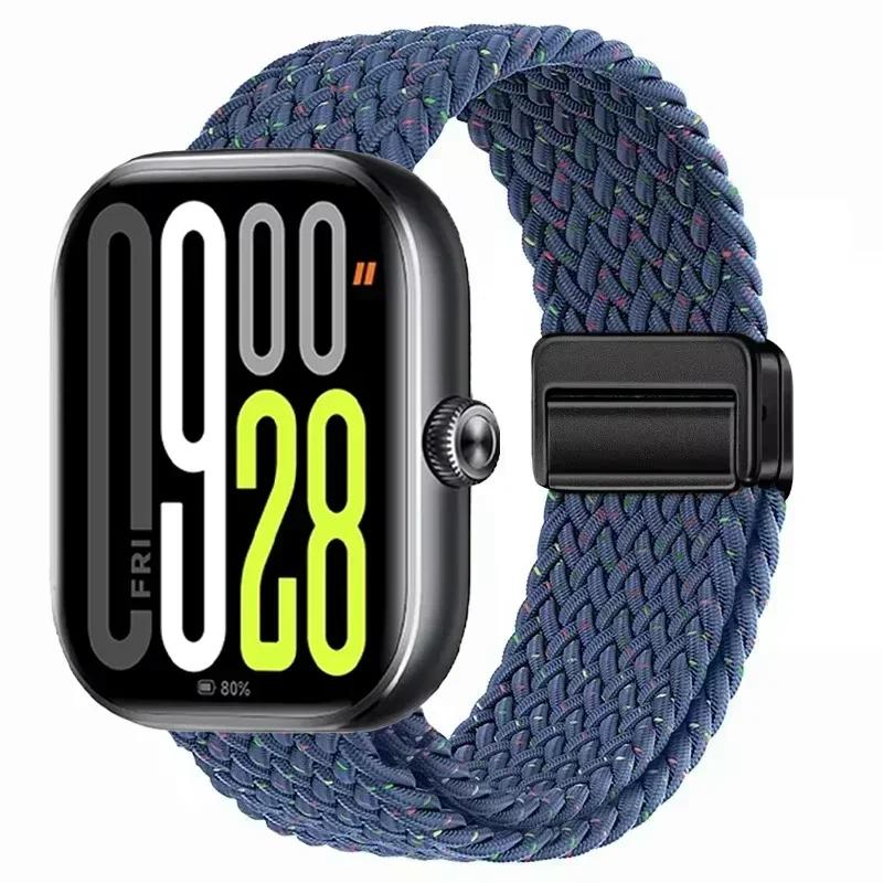Магнитная петля для Xiaomi Redmi Watch 4 5 Ремешок Регулируемый Плетеный Спортивный Нейлоновый Сменный браслет для Miband 8 pro/9 pro ремешок