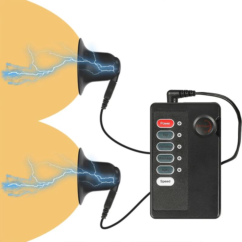 Электрический шок присоска для сосков увеличитель зажим для сосков вакуумный стимулятор клитора увеличитель груди секс-игрушка для женщин мужчин СМ