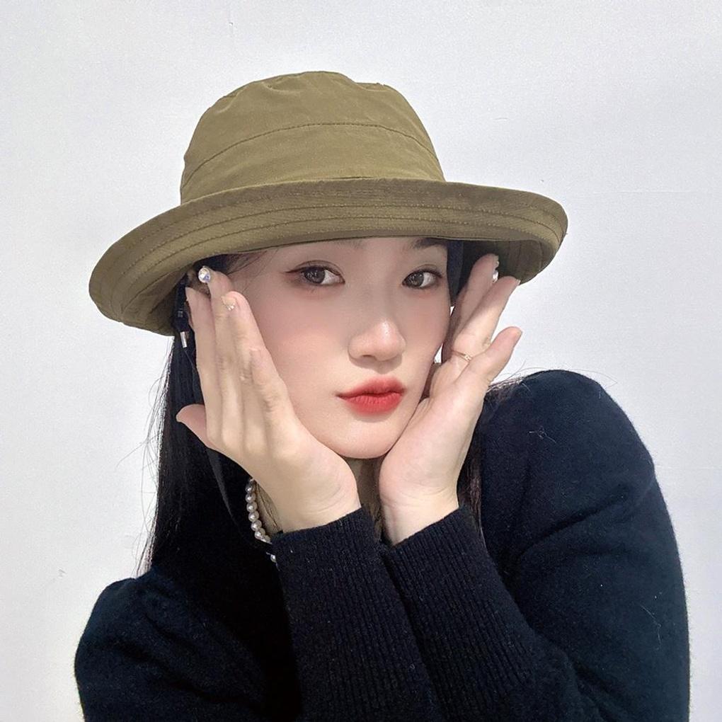 Женская панама с лентой (Хаки Коричневый)