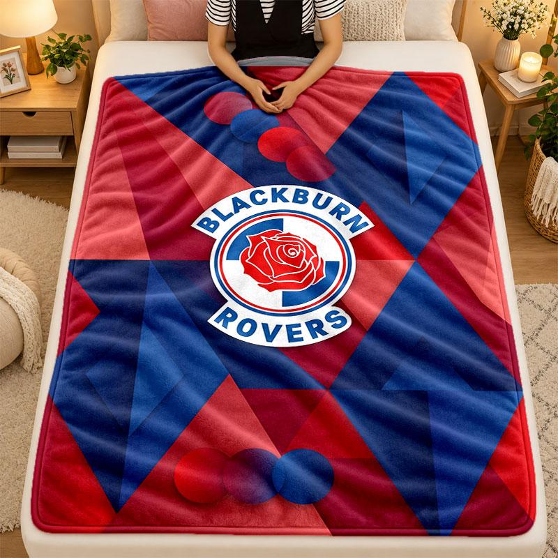 Flannel BlanketBlackburn Rovers Football Warm Soft Throw Blanket for Indoor Sofa Bed Living Room Use