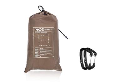DD Tarp Tarp 4x4 [прямая оптовая продажа от британского производителя] с карабином высокой прочности на разрыв (Товар) (Койот Браун)