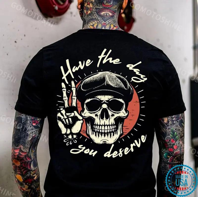 HAVE THE DAY YOU DESERVE Peaky Blinders Skeleton Print Men's Unisex T-Shirt