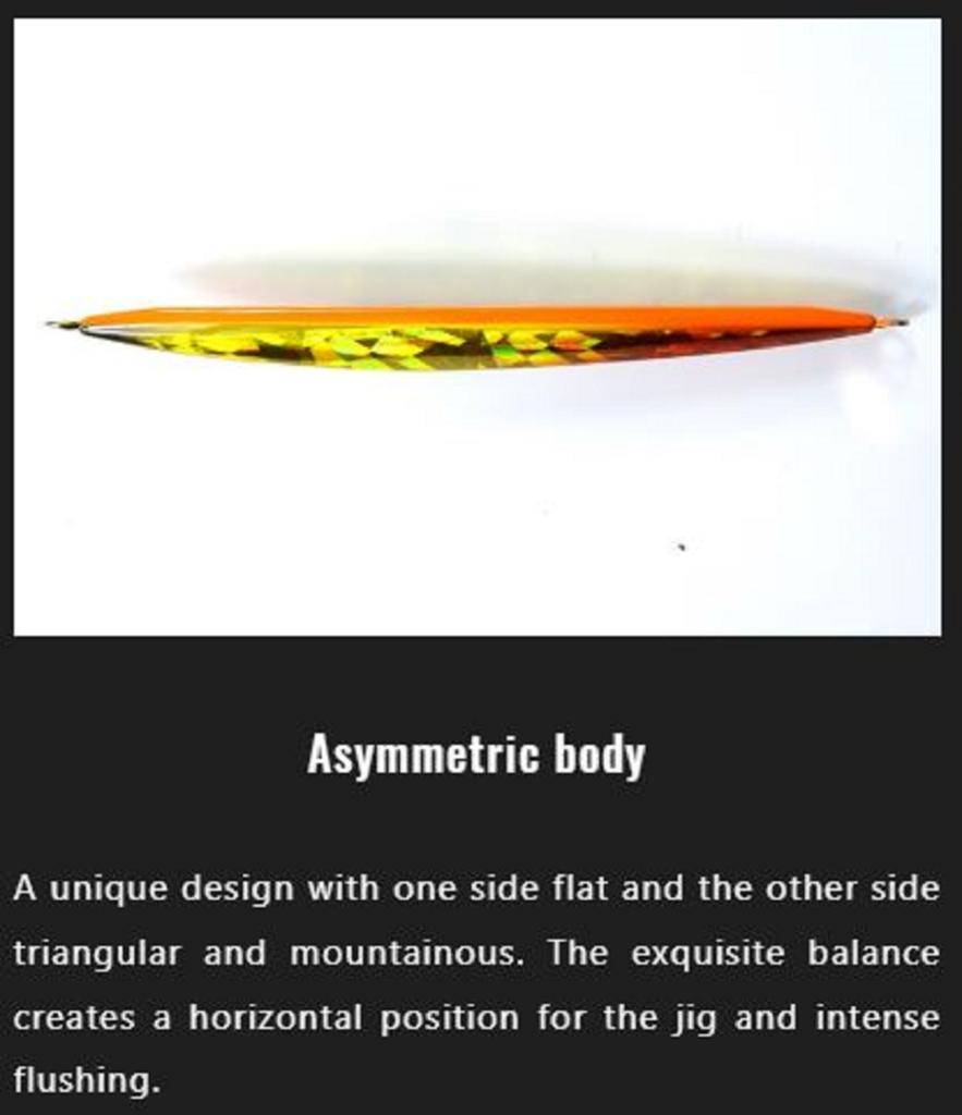 Jackall Metal Jig Anchovy Type 2 Slow Slide 160 Grams Chart Glow (7097)