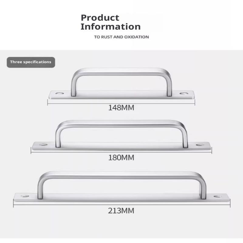 Ручки из алюминиевого сплава без сверления, ручки-наклейки для раздвижных стеклянных дверей, окон, ящиков, шкафов, для ванной комнаты