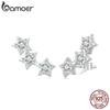 BAMOER стерлингового серебра 925 пробы, крошечные серьги-гвоздики со звездами для женщин и девочек-подростков, милые маленькие серьги-гвоздики, модные ювелирные изделия