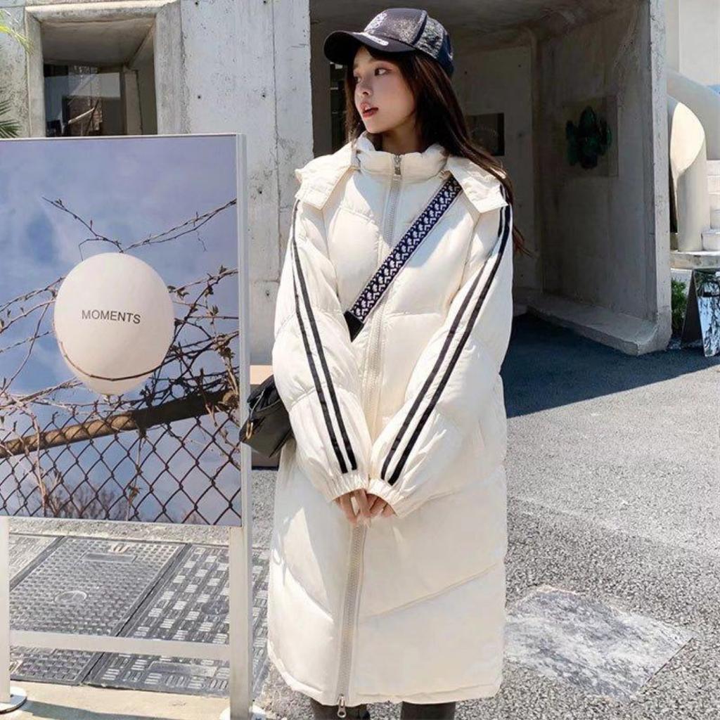 Новый зимний пуховик, женская парка, хлопковое пальто средней длины в корейском стиле, свободная повседневная стеганая куртка с подкладкой