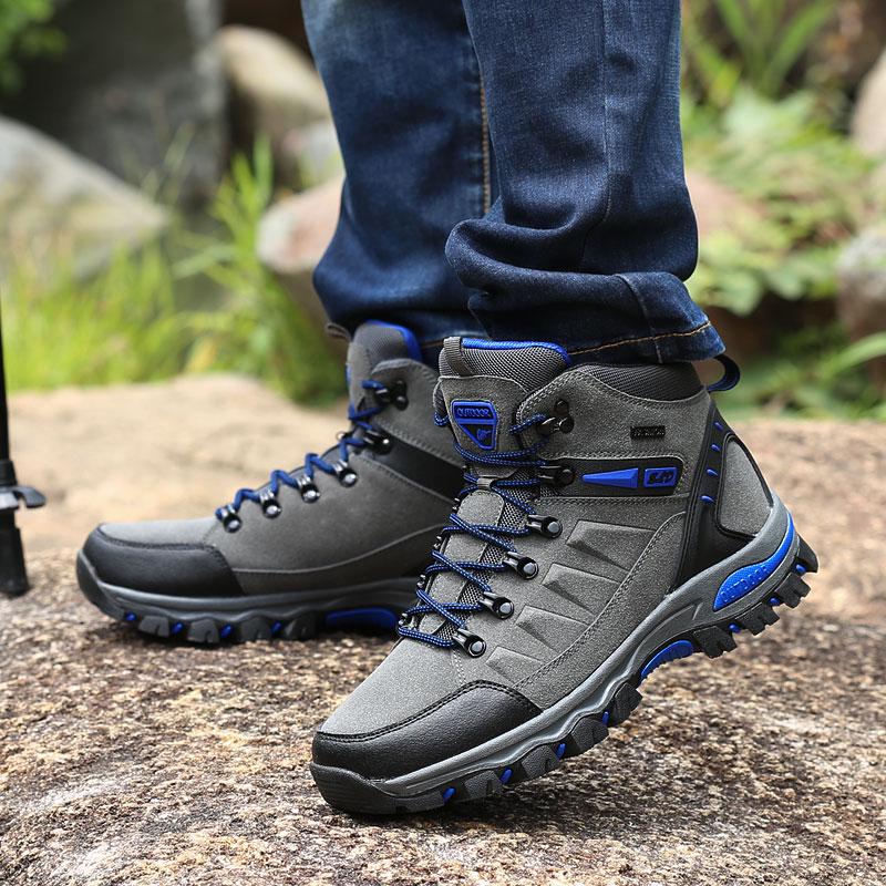 GOFFUN Men Hiking Shoes High Quality Sneakers Autumn Winter Trekking Mountain Waterproof Climbing Athletic Outdoor Sport Shoes Boots