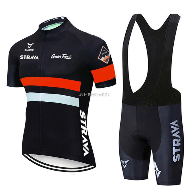 Cycling Suit Set Strap Short Sleeve Set Cycling Suit