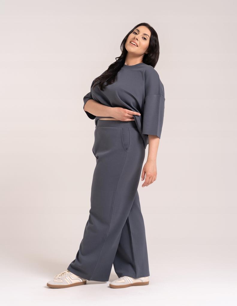 Women' Wide Leg Pants High Waist Comfortable Elegant Casual Moraj Graphite