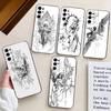 Ретро Чехол для телефона Ангел Средневековье Для Samsung S25,S24,S21,S22,S23,S30,Ultra,S20,Plus,Fe,Lite,Note,10,Черная Крышка