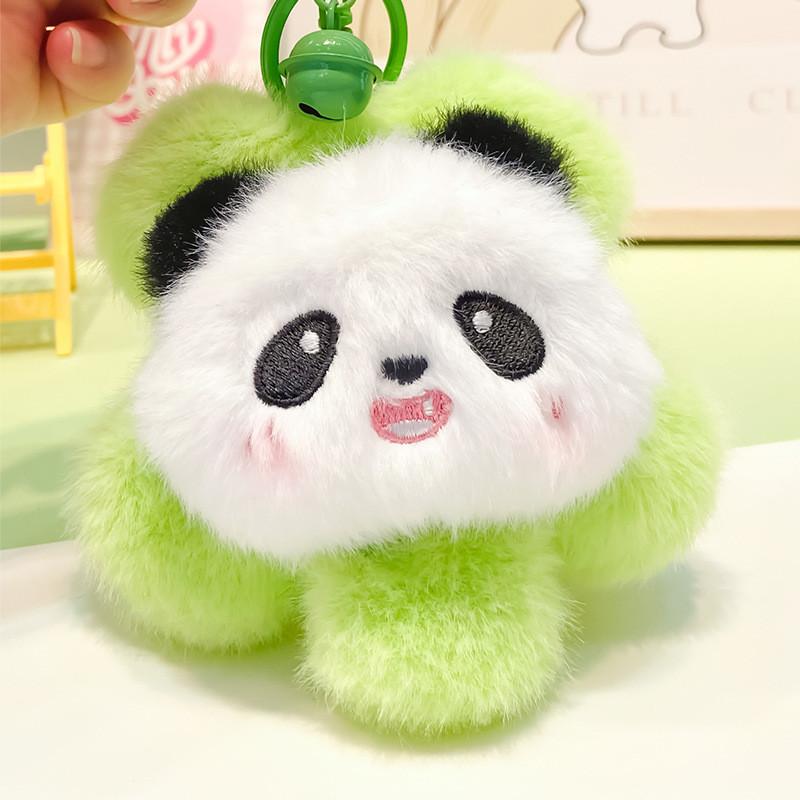Мягкий плюшевый брелок в виде головы панды, идеально подходящий для брелков и аксессуаров для сумок для детей