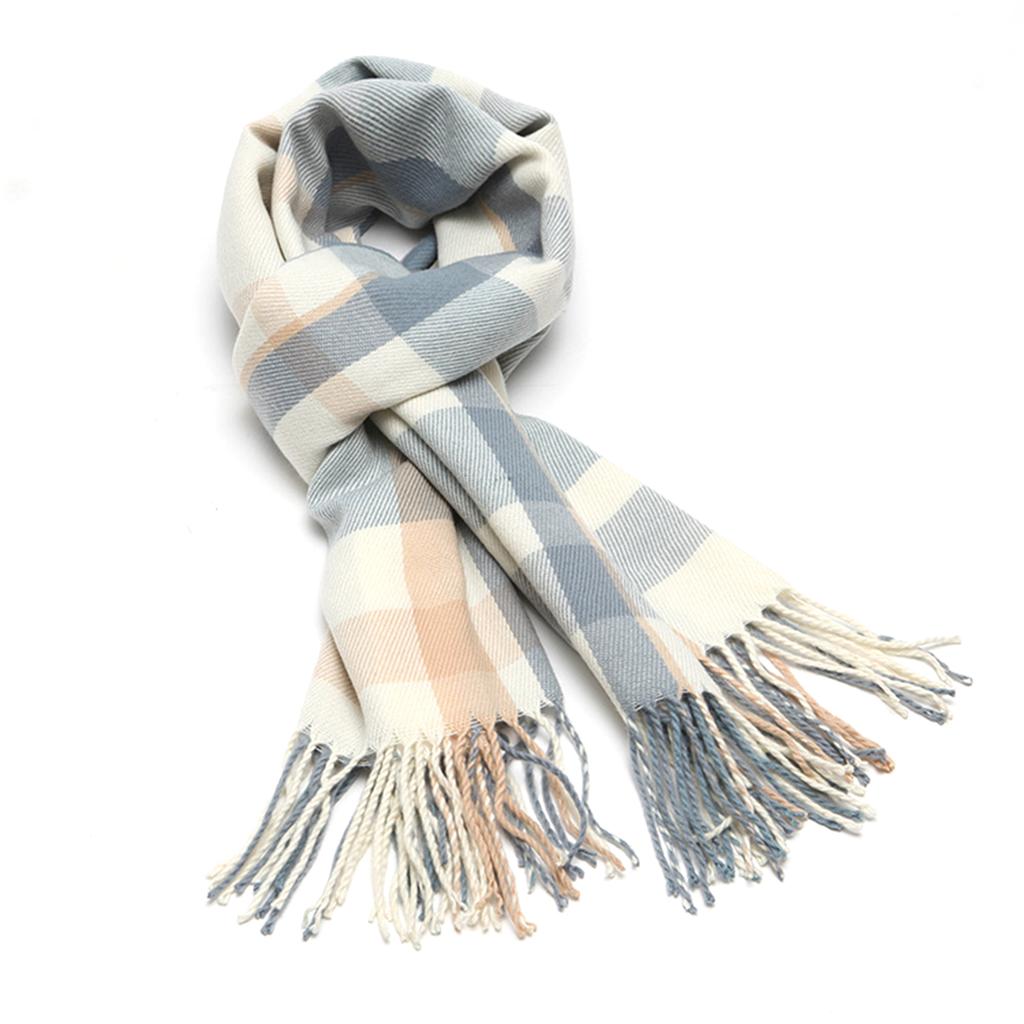 Fashionable Plaid Scarf for Women Autumn and Winter Imitation Cashmere Scarf Mid-length Warm Scarf Shawl Sweet Scarf Cute Scarf