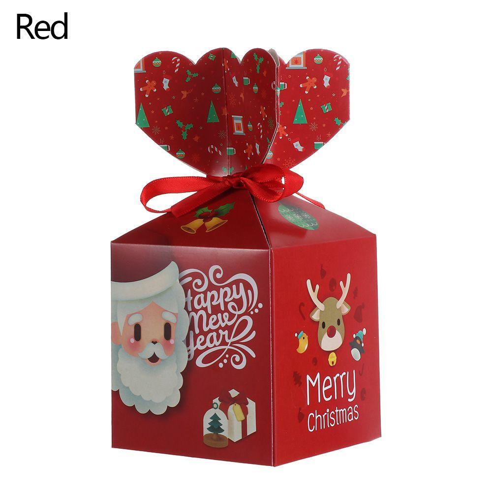Shape Party Decoration Gift Bag Paper Boxes Cookie Package Xmas Gift Boxes Christmas Candy Bags