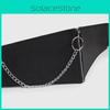 Simple Decoration Chain Women Elastic Wide Belt Cummerbund For Fashion Youth