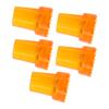 5PCS 22mm Single Angle Cane Tips Imitation Tire Texture Preservative Nonslip Rubber Translucent
