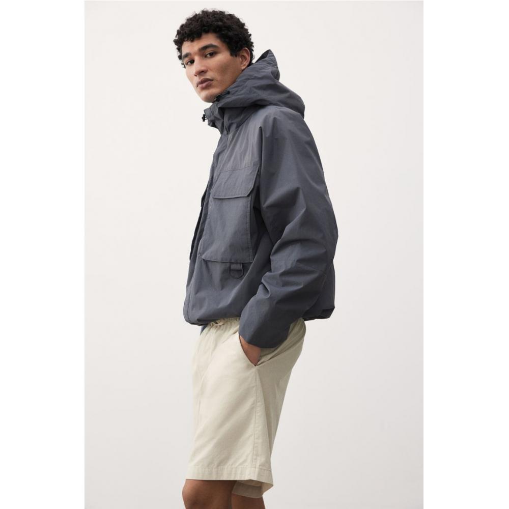 Шорты HM Canvas Regular Fit светло-бежевые