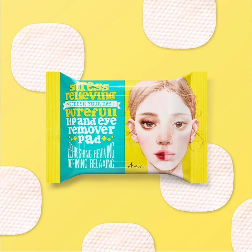 ARIUL Stress Reliefing Purefull Подушечки для снятия губ и глаз 30P*3EA