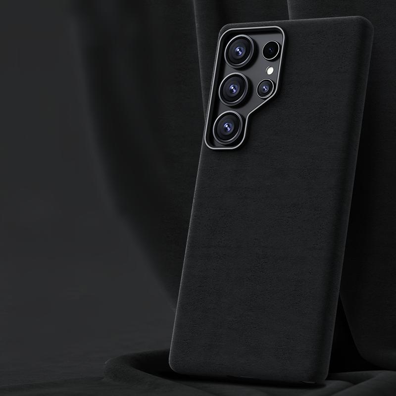 Премиальный кожаный чехол из замши для Samsung Galaxy S25 Ultra S24 Plus, с магнитной беспроводной зарядкой, металлическая крышка для защиты камеры